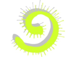 Sticker Custom Preview Image #044080 Cartoons Offbeat Prickley Coil