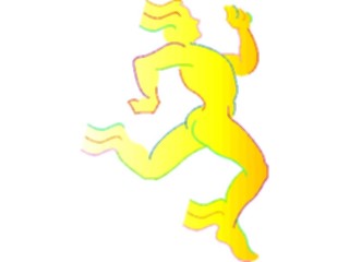 Sticker Custom Preview Image #044097 Cartoons Offbeat Rainbow Man Running