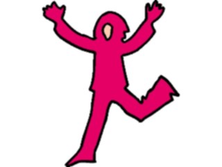 Sticker Custom Preview Image #044099 Cartoons Offbeat Raising Arms Red