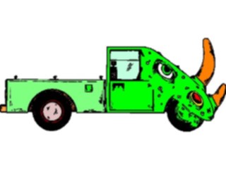 Sticker Custom Preview Image #044103 Cartoons Offbeat Rhino Truck