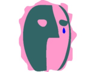 Sticker Custom Preview Image #044122 Cartoons Offbeat Shadow Face Crying