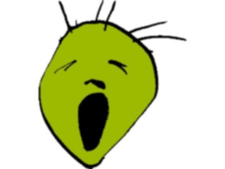 Sticker Custom Preview Image #044186 Cartoons Offbeat Spikehead Yawning