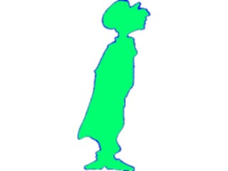 Sticker Custom Preview Image #044208 Cartoons Offbeat Squiggle Man Looking