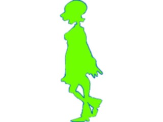 Sticker Custom Preview Image #044209 Cartoons Offbeat Squiggle Woman Talking