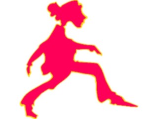 Sticker Custom Preview Image #044210 Cartoons Offbeat Squiggle Woman Walking