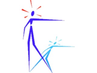 Sticker Custom Preview Image #044241 Cartoons Offbeat Stick Figure Pointing
