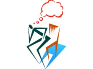 Sticker Custom Preview Image #044242 Cartoons Offbeat Stick Figure Thinking