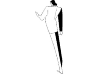 Sticker Custom Preview Image #044253 Cartoons Offbeat Stretch Leg Left