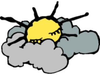 Sticker Custom Preview Image #044263 Cartoons Offbeat Sun Asleepin Clouds