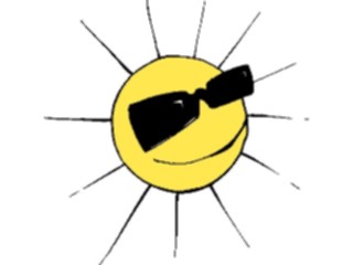 Sticker Custom Preview Image #044268 Cartoons Offbeat Sun Wearing Glasses