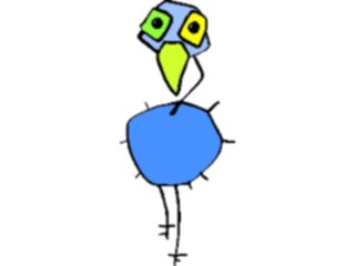 Sticker Custom Preview Image #044321 Cartoons Offbeat Wirey Bird Front