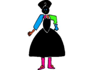 Sticker Custom Preview Image #044327 Cartoons Offbeat Wood Puppet Evening Woman