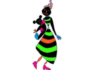 Sticker Custom Preview Image #044330 Cartoons Offbeat Wood Puppet Mother