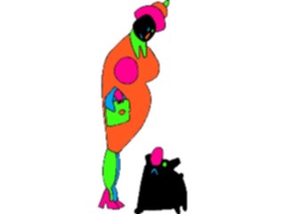 Sticker Custom Preview Image #044334 Cartoons Offbeat Wood Puppet Woman Dog