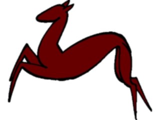 Sticker Custom Preview Image #044339 Cartoons Offbeat Wooden Deer Leaping