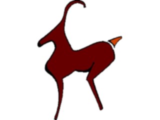 Sticker Custom Preview Image #044345 Cartoons Offbeat Wooden Goat Leaping