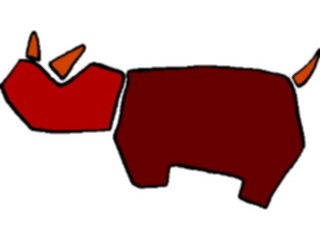 Sticker Custom Preview Image #044350 Cartoons Offbeat Wooden Rhino