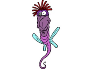 Sticker Custom Preview Image #044353 Cartoons Offbeat Worm Flying