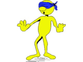 Sticker Custom Preview Image #044362 Cartoons Offbeat Yellow Dude Blind