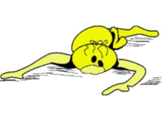 Sticker Custom Preview Image #044364 Cartoons Offbeat Yellow Dude Exhausted
