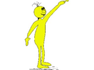 Sticker Custom Preview Image #044369 Cartoons Offbeat Yellow Dude Pointing