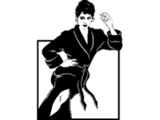 Sticker Custom Preview Image #044877 Clothing Accessories Clothing Fashion Womanin Black Robe