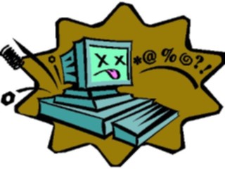 Sticker Custom Preview Image #046346 Computers Cartoons Computerwith Virus1