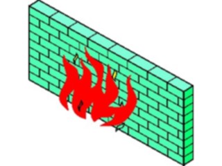 Sticker Custom Preview Image #047125 Computers Network Diagramming Isometric Firewall