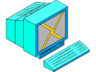 Sticker Custom Preview Image #047143 Computers Network Diagramming Isometric X Windows Station