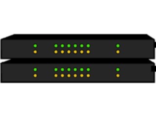 Sticker Custom Preview Image #047208 Computers Network Diagramming L A N Concentrators Hubs Black Box Stack32