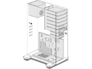 Sticker Custom Preview Image #048270 Computers Systems Tower Cross Section