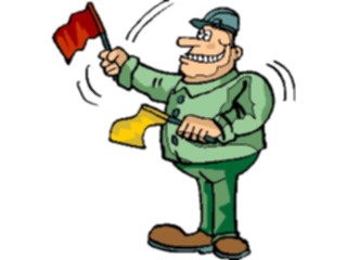 Sticker Custom Preview Image #048480 Construction Flag Waver