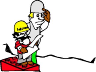 Sticker Custom Preview Image #048490 Construction Foreman Worker2