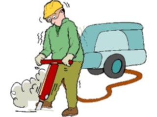 Sticker Custom Preview Image #048548 Construction Jackhammering4