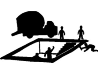 Sticker Custom Preview Image #048551 Construction Laying Foundation