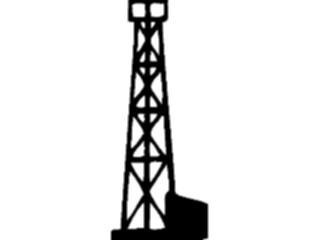 Sticker Custom Preview Image #048599 Construction Oil Derrick