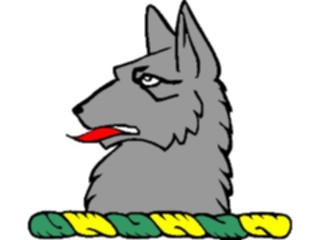 Sticker Custom Preview Image #048910 Crests Emblems Animals Wolf Head