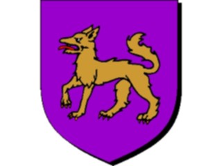 Sticker Custom Preview Image #048911 Crests Emblems Animals Wolf Passant