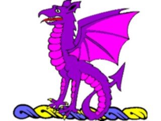 Sticker Custom Preview Image #048919 Crests Emblems Animals Wyvern Displayed2