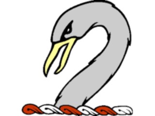 Sticker Custom Preview Image #048973 Crests Emblems Birds Swan1