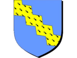 Sticker Custom Preview Image #049412 Crests Emblems Shields Bend Inverted Dancette1