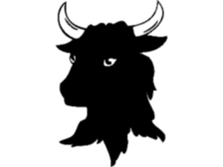 Sticker Custom Preview Image #049760 Crests Emblems Silhouettes Bull Head1