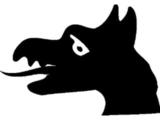 Sticker Custom Preview Image #049788 Crests Emblems Silhouettes Dragon Head2