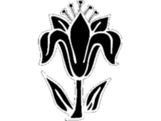 Sticker Custom Preview Image #049802 Crests Emblems Silhouettes Flower