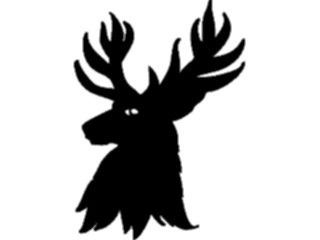 Sticker Custom Preview Image #049911 Crests Emblems Silhouettes Stag Head2