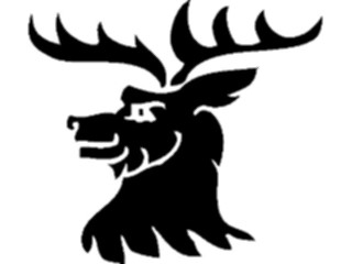 Sticker Custom Preview Image #049912 Crests Emblems Silhouettes Stag Head3
