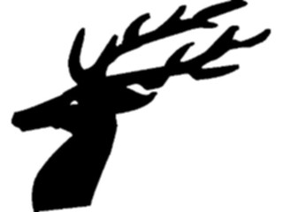 Sticker Custom Preview Image #049913 Crests Emblems Silhouettes Stag Head4
