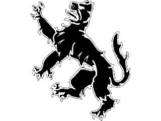 Sticker Custom Preview Image #049922 Crests Emblems Silhouettes Tiger Rampant1