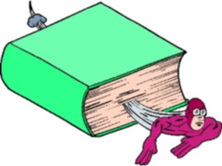 Sticker Custom Preview Image #050300 Education Schools Cartoons Book Super Hero