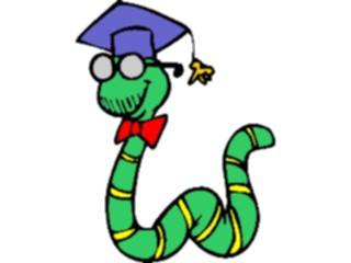Sticker Custom Preview Image #050305 Education Schools Cartoons Bookworm3